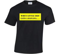 Bananaman Mens Women Personalised t Shirt 100% Cotton Mens Funny Retro Cartoon TV Show When Little Eric Eats Banana Manches Courtes(3X-Large)