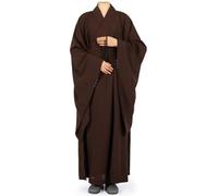 Bananaww Robe Moine Bouddhiste Homme - Robe Shaolin en Coton pour Méditation Zen, Kung Fu, Tai Chi, Vêtement Temple Unisex Automne Hiver, Respirant Confortable