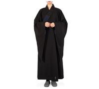 Bananaww Robe Moine Bouddhiste Homme - Robe Shaolin en Coton pour Méditation Zen, Kung Fu, Tai Chi, Vêtement Temple Unisex Automne Hiver, Respirant Confortable