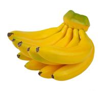 Banane artificielle en mousse avec 1 à 9 têtes pour décoration d'intérieur, présentoir et accessoires de séance photo (5 têtes)