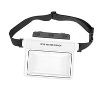 Banane étanche IPX8 pour téléphone, Compatible écran Tactile, Pochette de Taille Ajustable pour Natation plongée Rafting Kayak pêche- Blanc