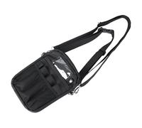 Banane Multifonction Noire en Tissu Oxford avec Compartiments Multiples