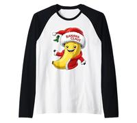 Banane Noël Père Noël Amusant Jeu de Mots Blague Noël Manche Raglan