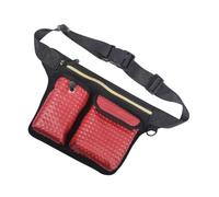 Banane pour Accessoires avec Sangle de Taille réglable, Red | Corps en PU, compartiment supérieur zippé et deux poches, pour l ' organisation des petits accessoires de golf