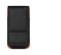 Banane pour Téléphone Étui Universel en Cuir for Homme, Sac Banane avec Clip de Ceinture, Pochette for téléphone Portable(Black,(L) 5.3-5.5 inch)