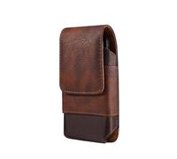 Banane pour Téléphone Sac Banane Universel en Cuir for Homme avec Clip de Ceinture for téléphone Portable(Brown,6.1 inch)