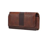 Banane pour Téléphone Sac Banane Universel en Cuir for téléphone Portable avec Clip de Ceinture for Homme et Fente for Carte(Brown,6.7-6.9 inch)