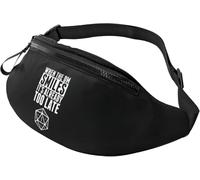 Banane Sac À Dos Portable Waist Pack Quand Le DM Sourit, Il Est Déjà Trop Tard avec Prise Casque Sac De Sport Vélo pour Vie Quotidienne Gym Outdoor 14X35Cm