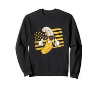 Bananes graphiques Fière Rétro Drapeau Américain Amoureux des Fruits Sweatshirt