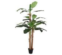Bananier artificiel de 200 cm avec 22 feuilles, troncs en bambou et pot en plastique, plante artificielle facile d'entretien pour salon, bureau, balcon et jardin, décoration verte pour l'intérieur et