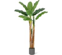 Bananier artificiel, design réaliste, pour l'intérieur et l'extérieur, vert, 180cm