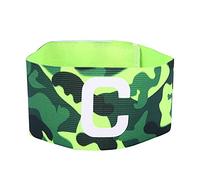 banapoy Brassard Capitaine Football, Brassard élastique Ajustable en Nylon pour Joueurs Football et Basketball, Insigne Protection pour L'entraînement des équipes Jeunes et Adultes (Green)
