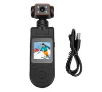 banapoy Caméra d'action Sport HD 4K Rechargeable avec écran 1,54", Prend en Charge Wi-FI avec Objectif Grand Angle Rotatif à 180 ° 130 ° pour Voyages à Vélo en Plein Air, Débutant