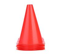 banapoy Cônes D'entraînement Football 6 Pièces, Marqueurs Football en Plastique Couleur Vive 18Cm avec Conception Base Carrée Plate Stable pour L'entraînement (Rouge)