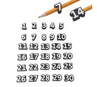 banapoy Embouts de Crayon Numérotés 1-30, 30 Pièces