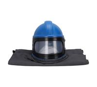 banapoy Ensemble de Capot de Sablage, Casque de Protection à Alimentation en Air pour Un Travail de Sablage en Toute sécurité avec Lentille et Combinaison Bleu Gris pour Les Travailleurs de la