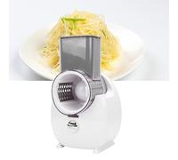 banapoy Hachoir à Légumes électrique, Râpe à Fromage Automatique avec 4 Lames Remplaçables pour Couper le Concombre, la Pomme de Terre, la Carotte, Déchiquetage Rapide, Détachable