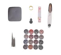 banapoy Kit de Couture de Voyage Portable, Boîte de Kit de Couture Magnétique, Support de Kits d'Aiguilles et de Fils, étui de Base avec 20 Aiguilles, 16 Bobines de Fil, Réparation de Vêtements