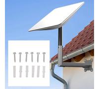 banapoy Kit de Montage Internet Satellite, Support de Toit sur Poteau Mural Support Mural Long Support de Montage D'antenne Rectangulaire J pour V2