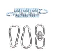 banapoy Kit de Suspension pour Hamac en Acier Inoxydable, Crochet Rotatif Robuste à 360 Degrés avec Ressort pour Balançoire de Porche, Chaise de Jardin, capacité de Charge de 550 LB