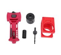 banapoy Kit D'installation Loquet de Porte avec Gabarit Guidage Réglable, Compatible avec les Portes en Bois 1 3/8 Po, 1/2 Po et 3/4 D'épaisseur, Bras Verrouillage à Ressort