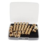 banapoy Kit Jet Principal Intermédiaire pour Carburateur, 19Pcs 35-0995 Copper Carb Jet Assortment Set Replacement for S&S B E G Carbs Evo TC V-Twin, Accessoires Carburateurs, Carb Parts