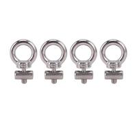 banapoy Lot de 4 Butées de Rail D'auvent M4 X 6Mm en Acier Inoxydable, Butées d'extrémité Coulissantes pour Montage sur Rail à Rouleaux, pour Camping-Car, Caravane, Tente de Camping