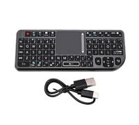 banapoy Mini Clavier sans Fil avec pavé Tactile pour PC, TV | Conception de pavé Tactile Central, Gestes Multitouch, Double Mode, Touches Rétroéclairées par LED 7 Couleurs, pour PC,