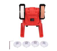 banapoy Mini Meuleuse D'établi, 5500r/min Ponceuse-polisseuse électrique Table, Double Disque de Meulage pour Affûter Couteaux, Polir Bijoux en Métal, sur Batterie 18V, 48-11-1828