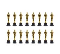 banapoy Mini Trophée avec Figure D'Étoile pour Récompenses de Classe | Plastique dur, 4,8 x 15,2 cm, léger 29 g, polyvalent pour les événements sportifs et les décorations de fête, base robuste.