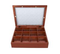 banapoy Organisateur Sachets thé, 9/12 Compartiments Boîte Rangement Rétro Bois pour Sachets thé, pour Salon, Cuisine, Bureau, Support, Conteneur pour Bijoux, Artisanat (12 compartiments)