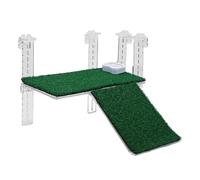 banapoy Plate-Forme de Repos, Plate-Forme de Repos sur Pelouse Suspendue, Rampe d'herbe de Simulation, échelle d'escalade de Tortue de Pelouse, pour Animaux de Compagnie, Reptile, Terrapin