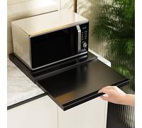 banapoy Plateau de Rangement Coulissant pour comptoir de Cuisine, Plateau de Rangement Coulissant pour Four à Micro-Ondes, Support pour cafetière sous tiroir Four, pour appareils Cuisine