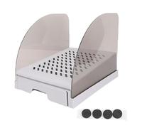 banapoy Rampe de Chats pour Bac à Litière, Tabouret de Litière de Rampe de Chat à Hauteur Réglable avec Tiroir et Chicanes, Anti-Suivi, Facile Nettoyer, pour Petits Personnes âgées (Grey)