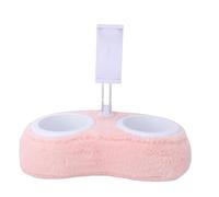 banapoy Support d'oreiller pour Tablette, Angle Réglable Rotatif à 360 °, Léger et Portable, Support de Tablette en Peluche avec Bol Amovible pour Lit, canapé, Voiture (Double Bol Rose Clair (4-13
