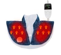 banapoy Tampon de Chauffage pondéré, Coussinets de Chauffage instantané Enveloppe Chauffable électrique avec 5 Réglages de Chaleur, Minuterie, pour Cou, épaules Dos Douleur Dos (Prise UE 220V)