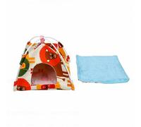 banapoy Tente à Oiseaux Suspendue, Cabane Toile Compacte pour Perroquets avec Coussin en Polaire Double Face, pour Perroquets Petite et Moyenne Taille, Calopsittes, Conures (Lionne)