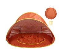 banapoy Tente de Plage Escamotable, Abri Solaire, Tente de Plage pour bébé, Protection Solaire Portable pour Piscine avec Sac de Rangement, Auvent D'ombrage pour Nourrissons (Orange)