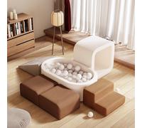 BanaSuper Blocs Mousse Éducatifs Modulables | Jeu de Motricité Intérieure pour Enfants Certifiée EN71 | Blocs à Grimper en Mousse avec Piscine à Balles (Pas de Ballon) | Bassin à Balles en Moussepour