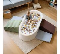 BanaSuper Parcours Motricité Enfant avec Piscine à Balles XXL (Pas de Balles) | 5 Blocs Mousse Sécuritaires | Jeu d'Éveil Intérieur pour Bébé | Structure d'escalade | Créatif & Anti-Dérapant