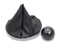 BANBE Pommeau De Levier De Vitesse À 5 Vitesses Tête De Siège En Cuir Brillant Noir Capuchon De Remplacement Pour Fiat 500 500C 2007 - 2018 Pièces Rechange(5 speed)