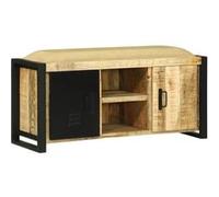 Banc 100x35x50 cm Bois massif Bois de manguier brut Bois G
