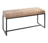 Banc en Cuir Design "Rida" 100cm Marron & Noir