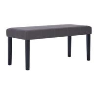 Bankje 106 cm kunstleer grijs281309