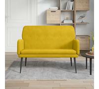 Banc Jaune 108x79x79 cm Velours
