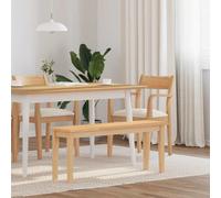 Banc 110 cm blanc bois massif caoutchouc chaise de banc canapé de banc vidaXL
