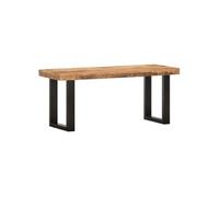 Bois d'Acacia Solide Banc au Bord Naturel du Bois 110 cm Acier Salon vidaXL