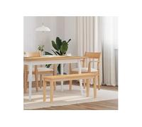 Banc 110 cm blanc bois massif caoutchouc chaise de banc canapé de banc vidaXL