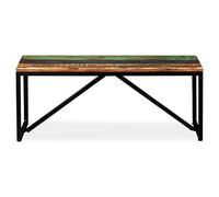 Banc 110 x 35 x 45 cm en Bois de Récupération Massif | Style industriel, bois vieilli patiné, assemblage facile, pin teck chêne acacia, pièce unique