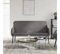 Vidaxl Banc Gris 110x76x80 Cm Similicuir Gris